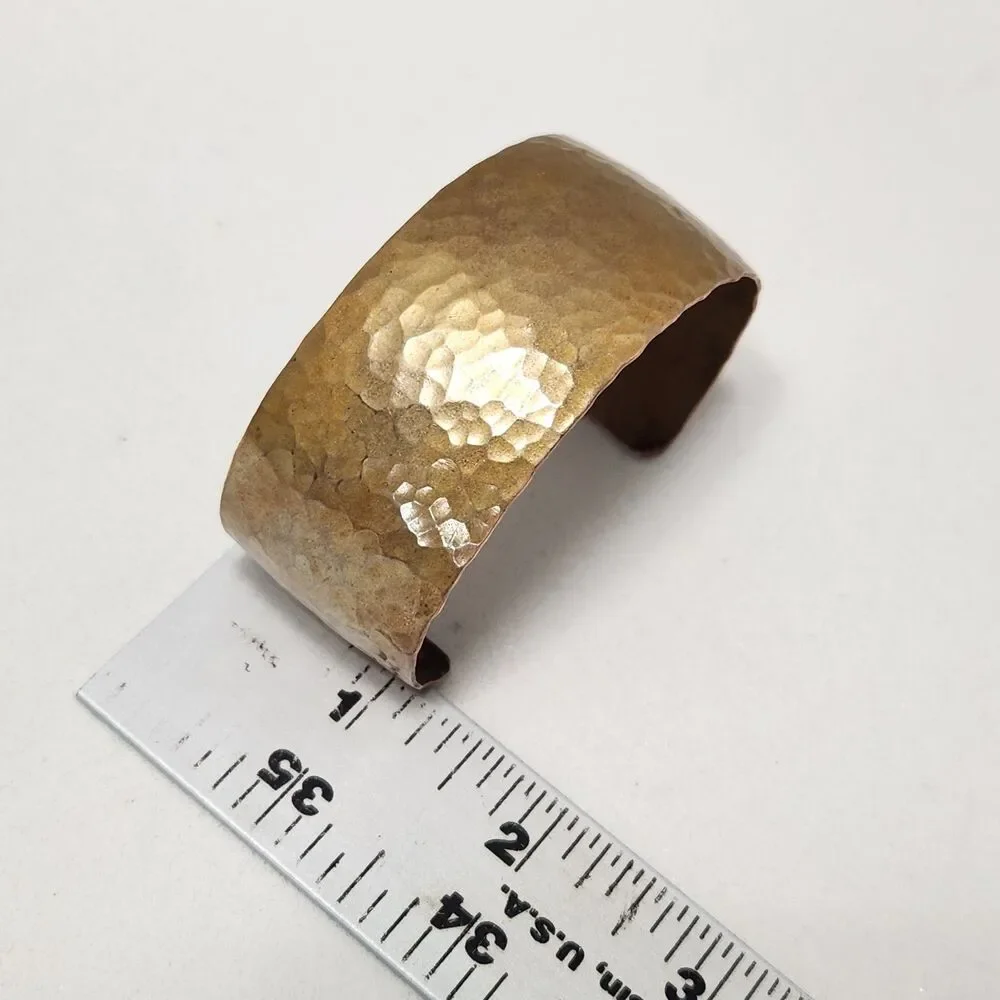 1970s Mexico Cobre Hammered Copper Cuff Bracelet 1